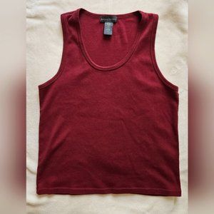 Banana Republic Crimson Red 100% Cotton Racerback Tank size Large